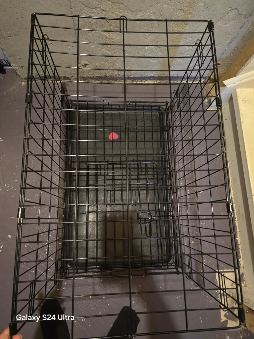 Black Metal Pet Crate Medium Sized Dog - photo 2