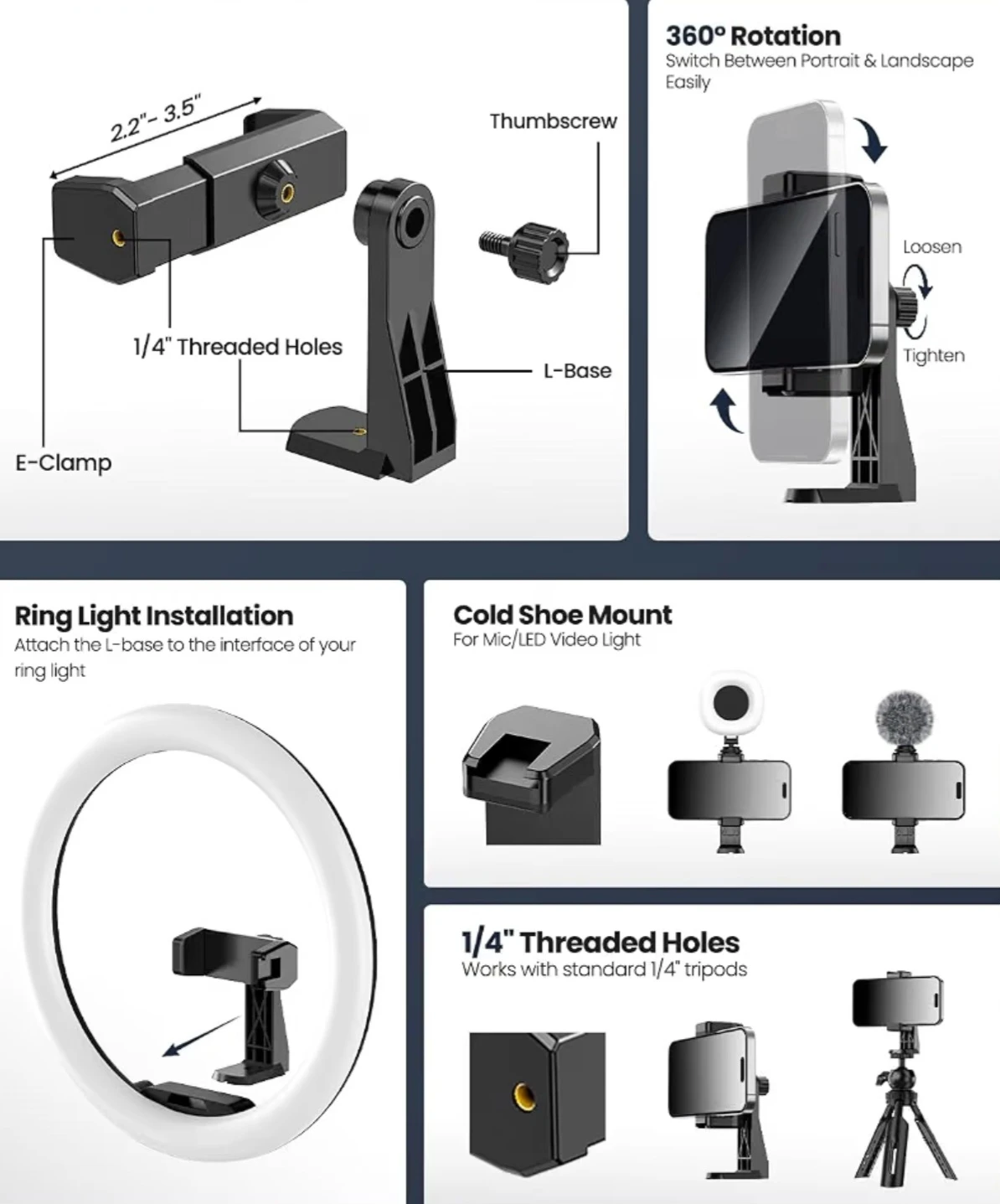 UBeesize Ring Light with Tripod Stand and Remote - photo 4