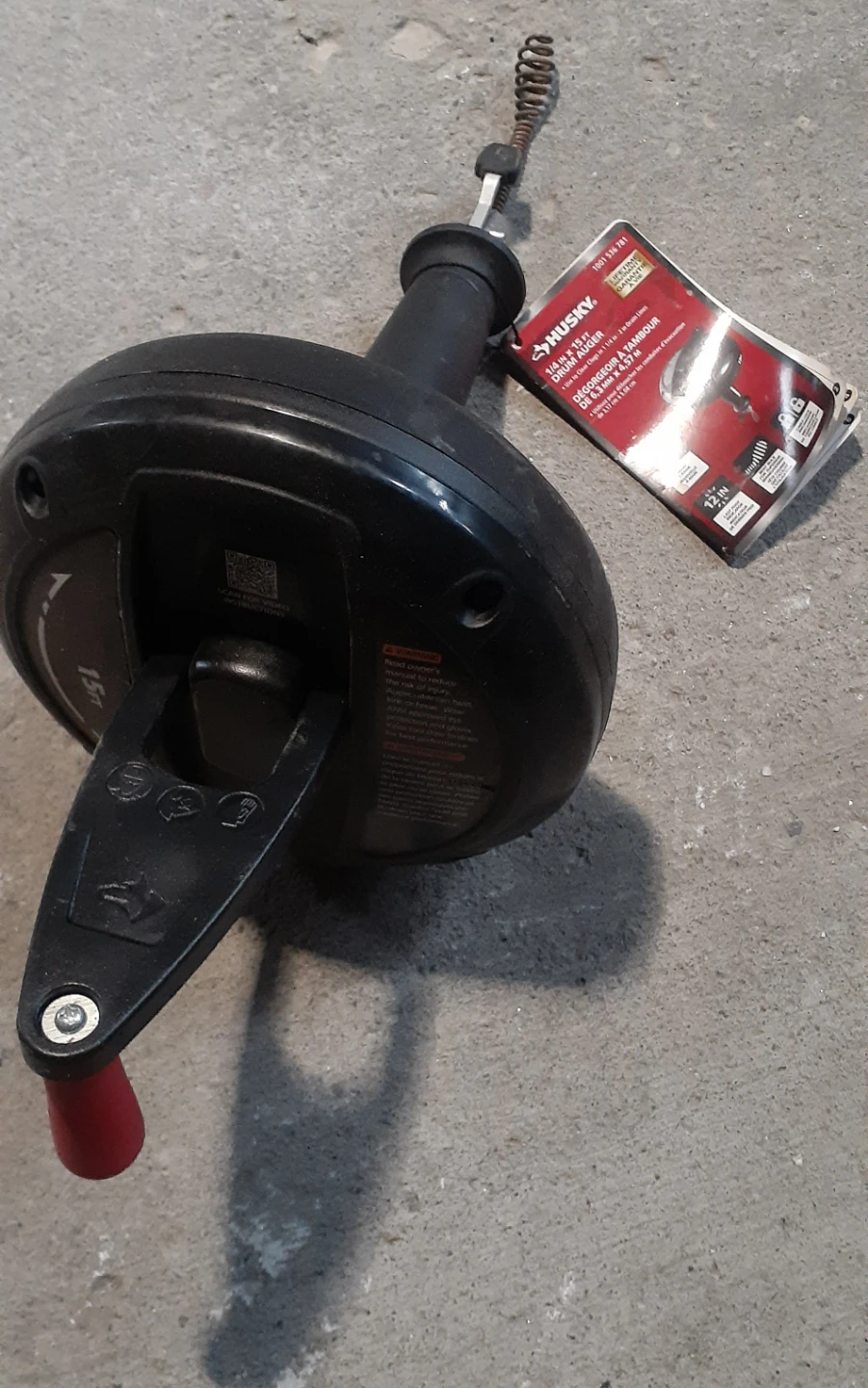 Brand new Husky 1/4 in x 15 ft Drum Auger - photo 2