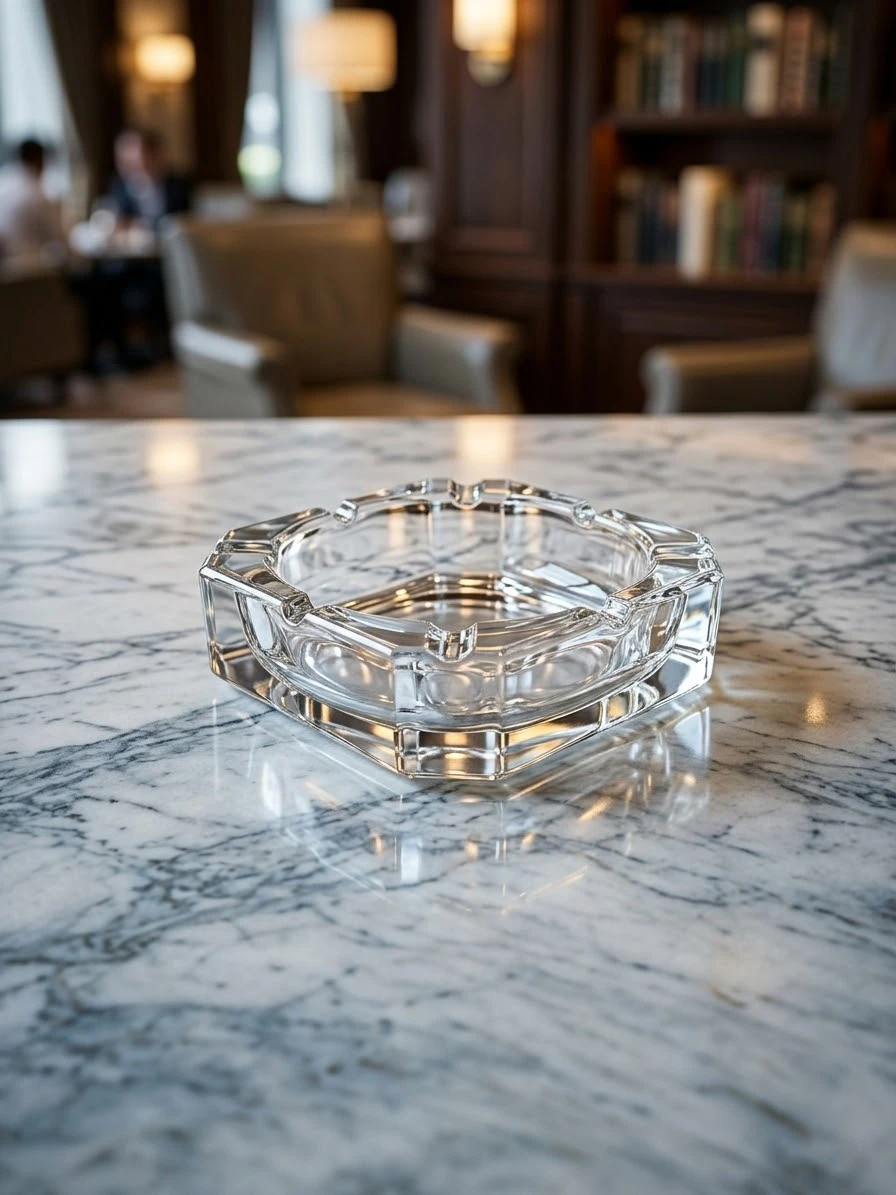 Vintage Clear Glass Ashtray