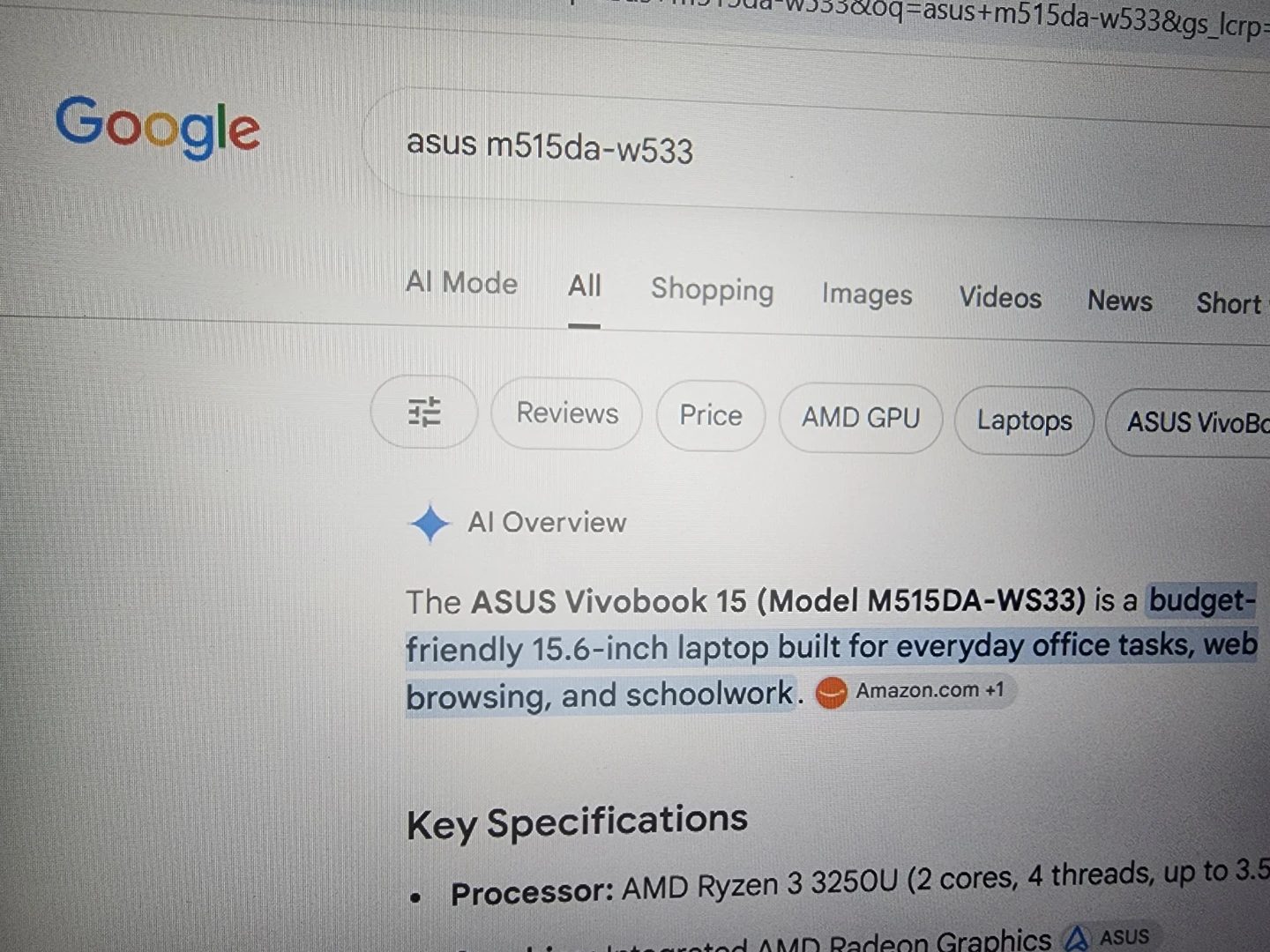 ASUS Vivobook 15 Laptop AMD Ryzen 3 - photo 5
