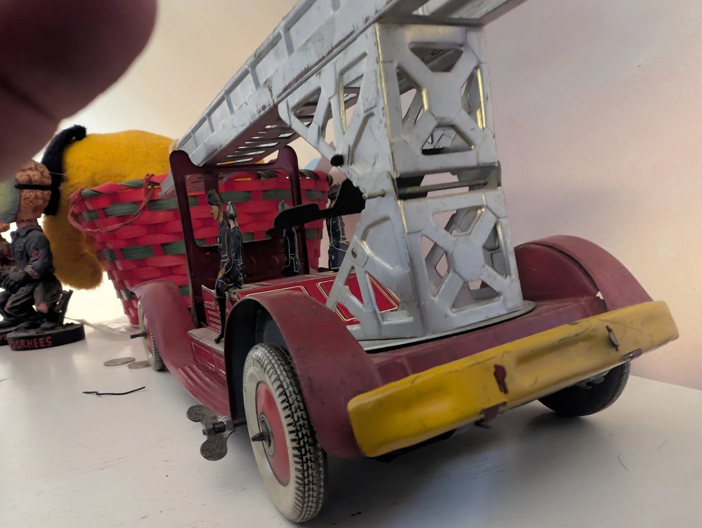 Vintage Tin Fire Engine Toy - photo 3