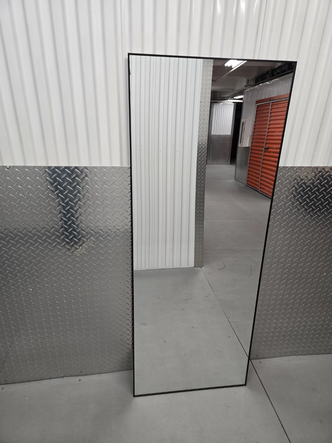 Full Length Matte Black Metal Easel Mirror - photo 3