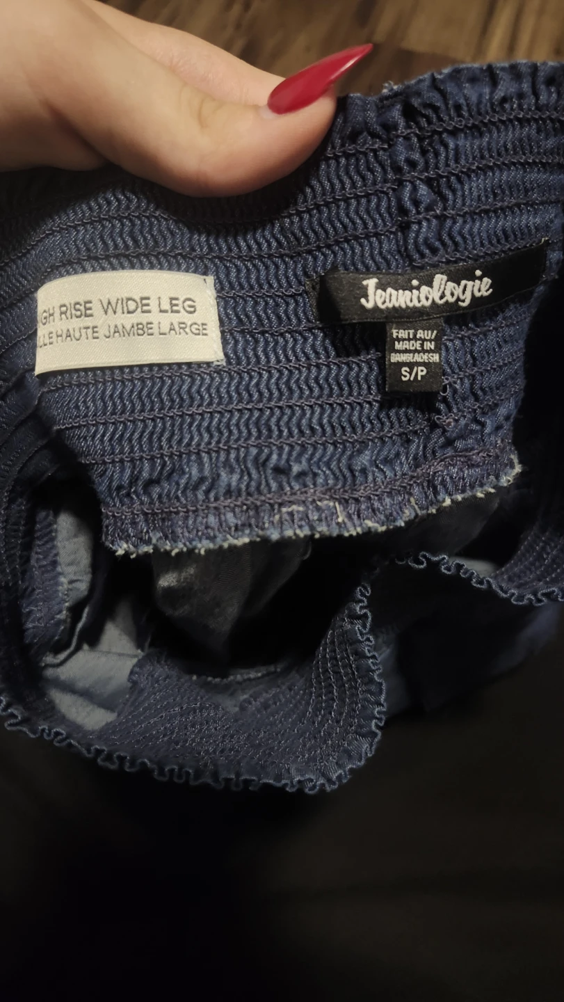 Dark blue, high rize, wide leg pants - photo 3