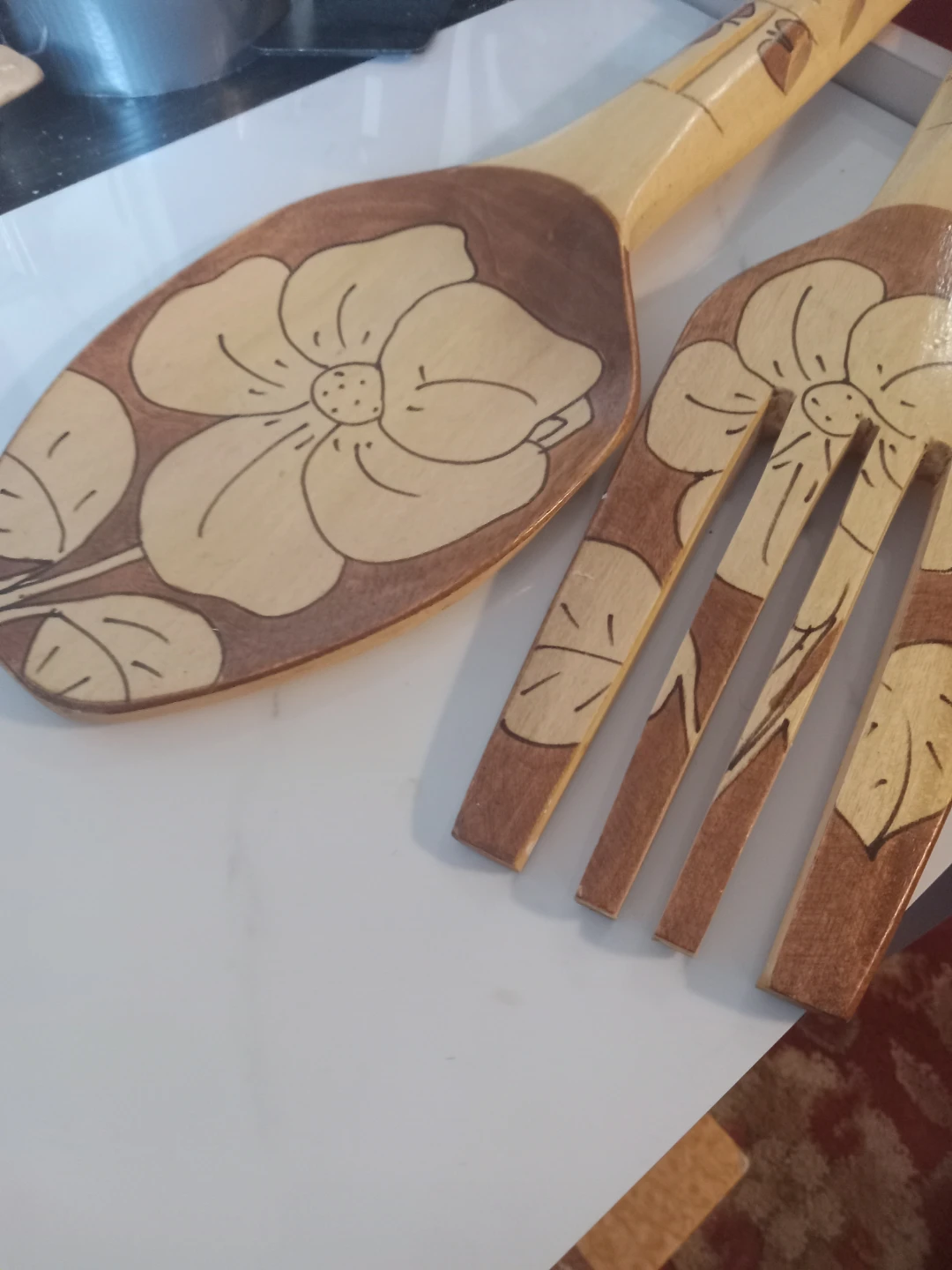 Large Wooden Salad Serving Set - photo 5