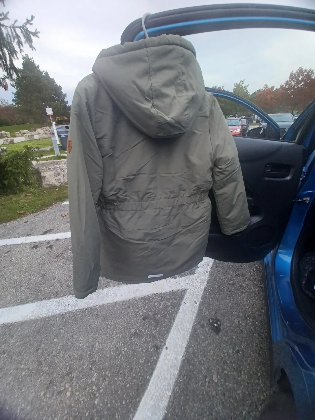 Name It Olive Green Sherpa Lined Winter Jacket - photo 3