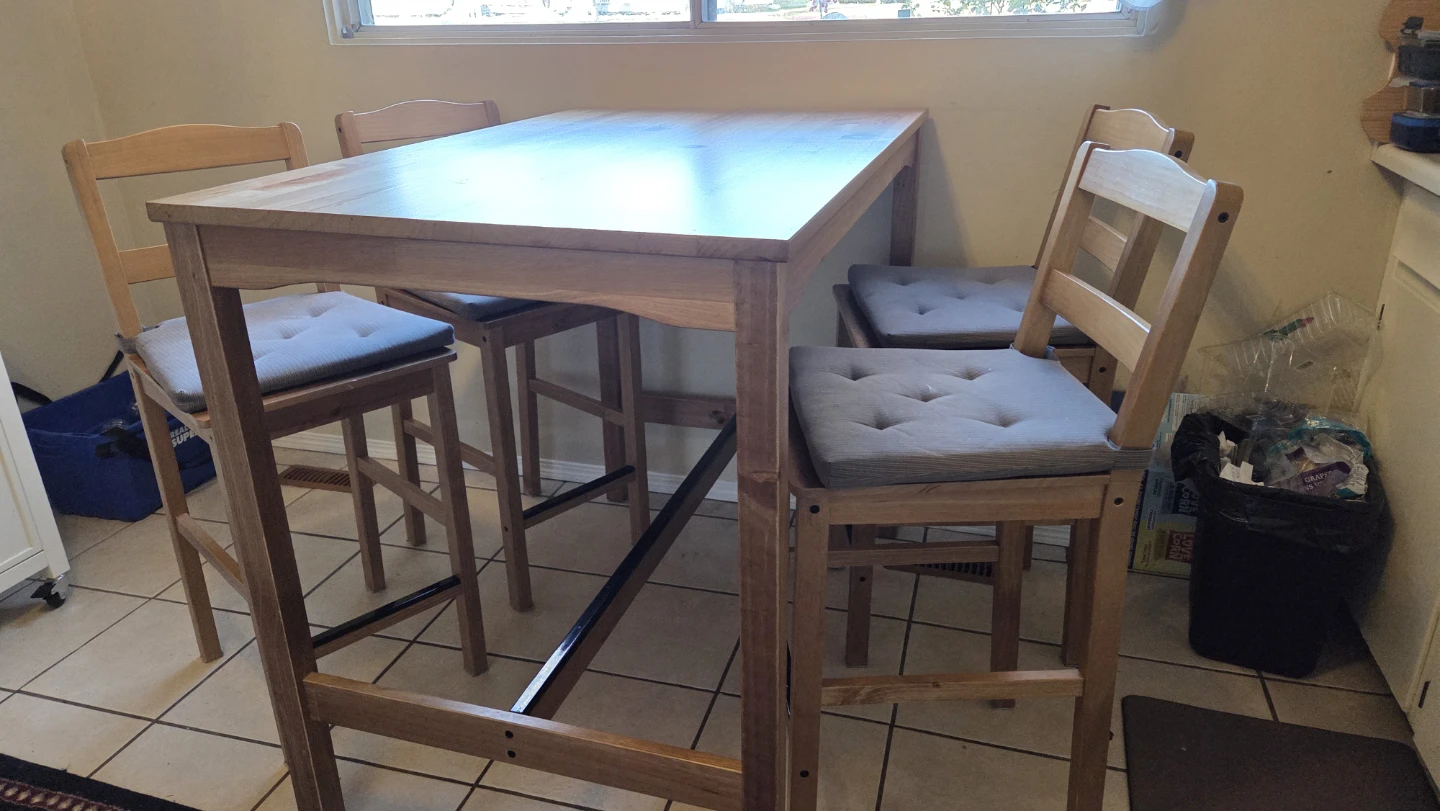 IKEA HÄGERNÄS Bar Table and 4 Bar Stools