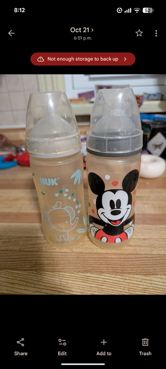 2 NUK Baby Bottles