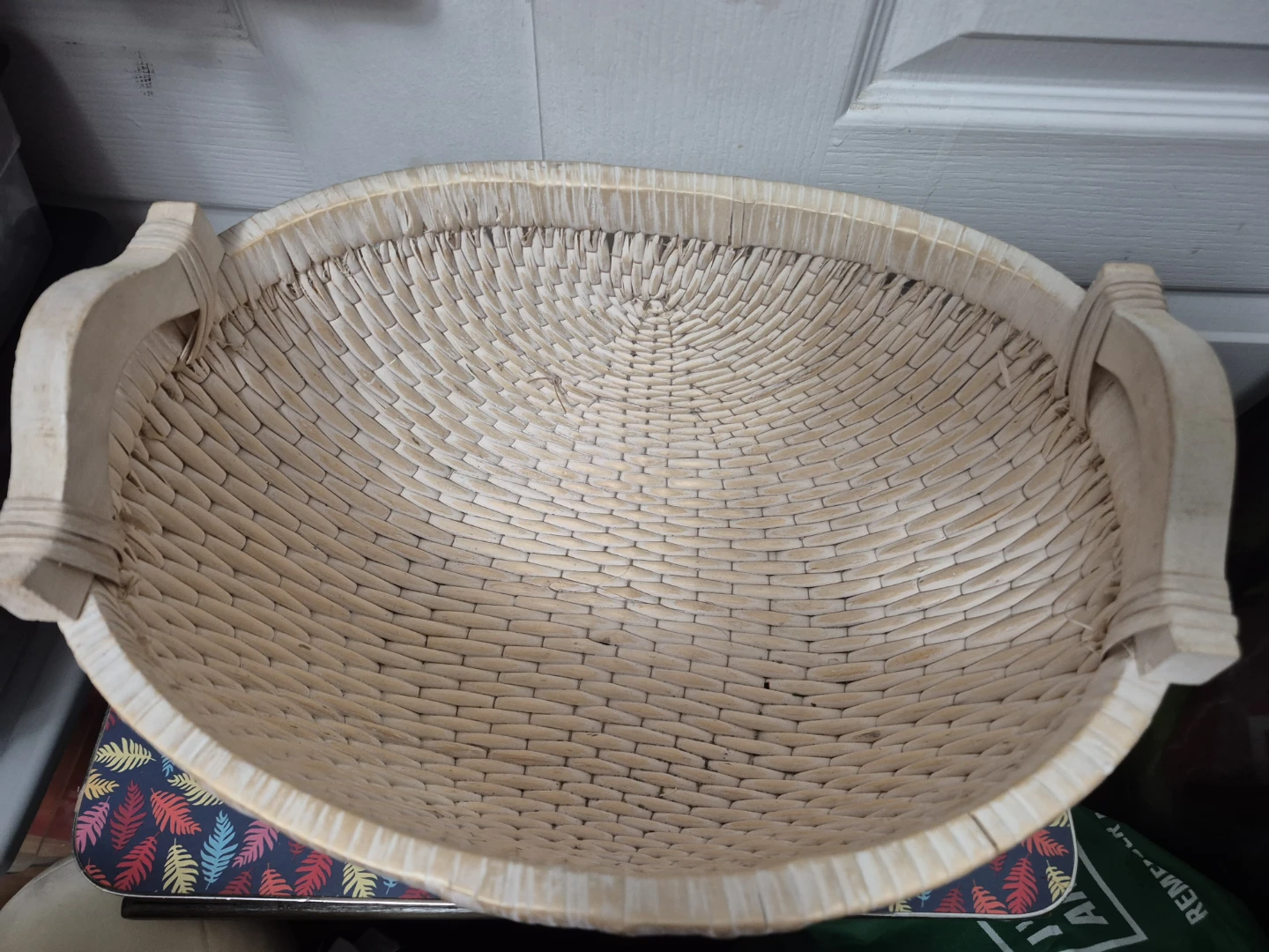 Hard Woven Wicker Storage Basket - photo 2