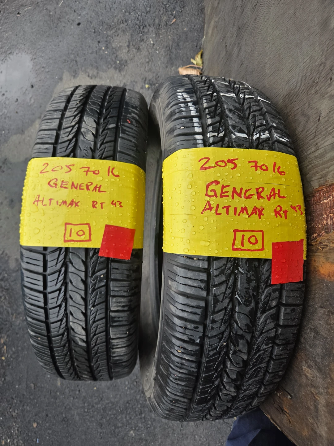 2 General Altimax RT43 Tires 205/70R16