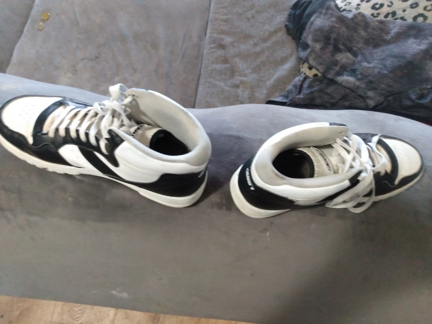 AND1 Black and White High Top Basketball Shoes
