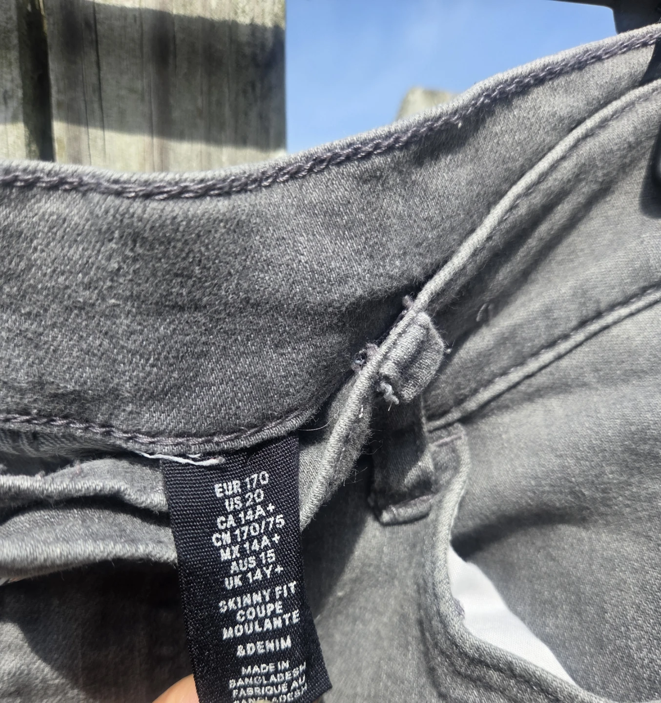 H&M Skinny Fit Gray Denim Jeans - photo 5