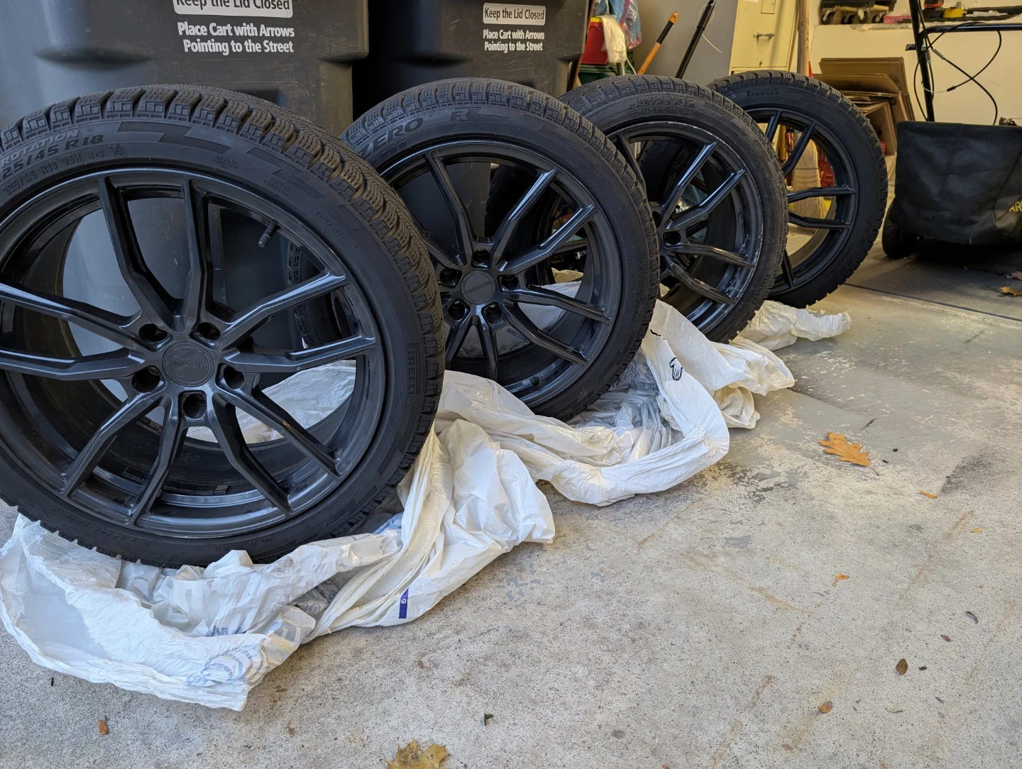 Winter Tire & Rim Package - 4 Pirelli Ice Zero Tires 225/45 R18
