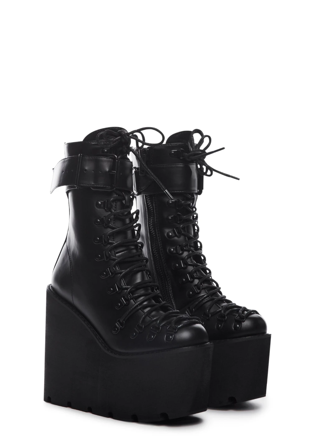 Black Platform Wedge Boots