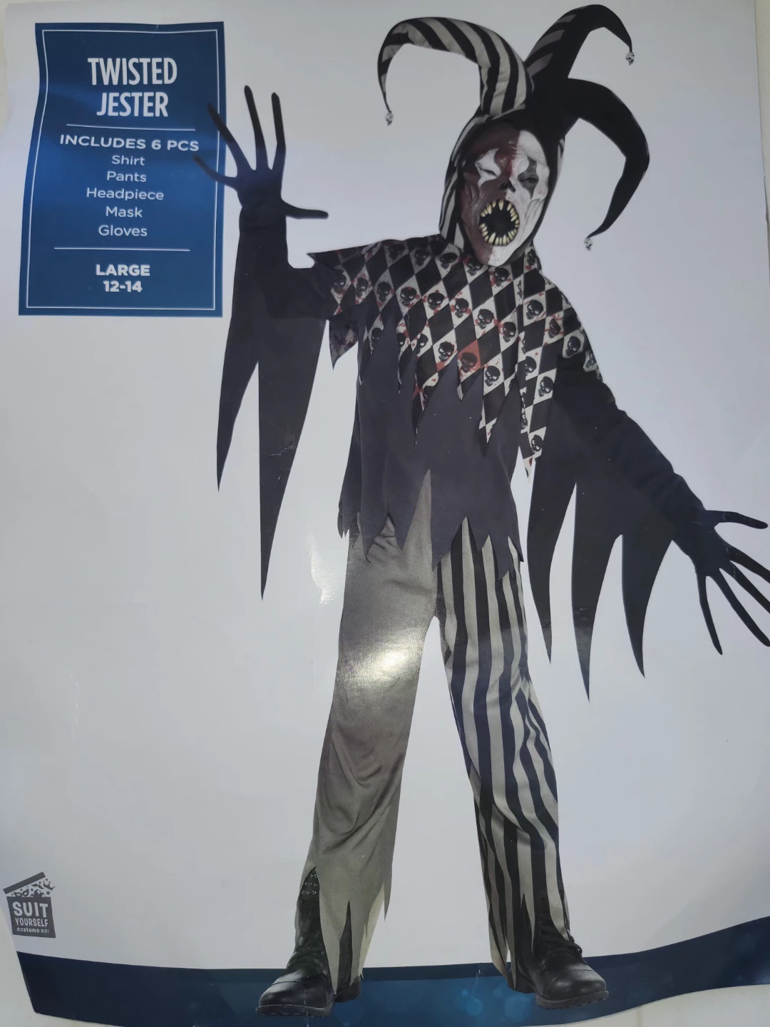 NEW Twisted Jester Halloween Costume XLarge - 14-16 - photo 3