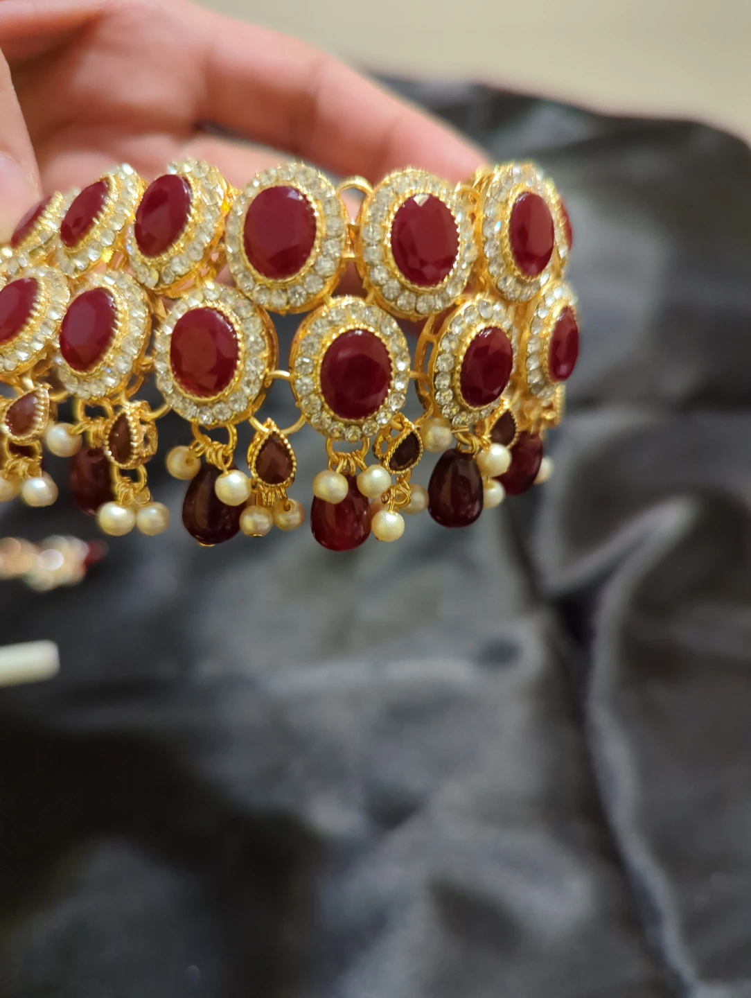 Pakistani traditional necklace and earring set - photo 5