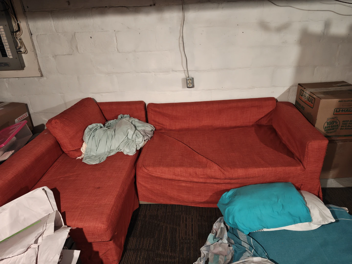 Red Sectional Sofa