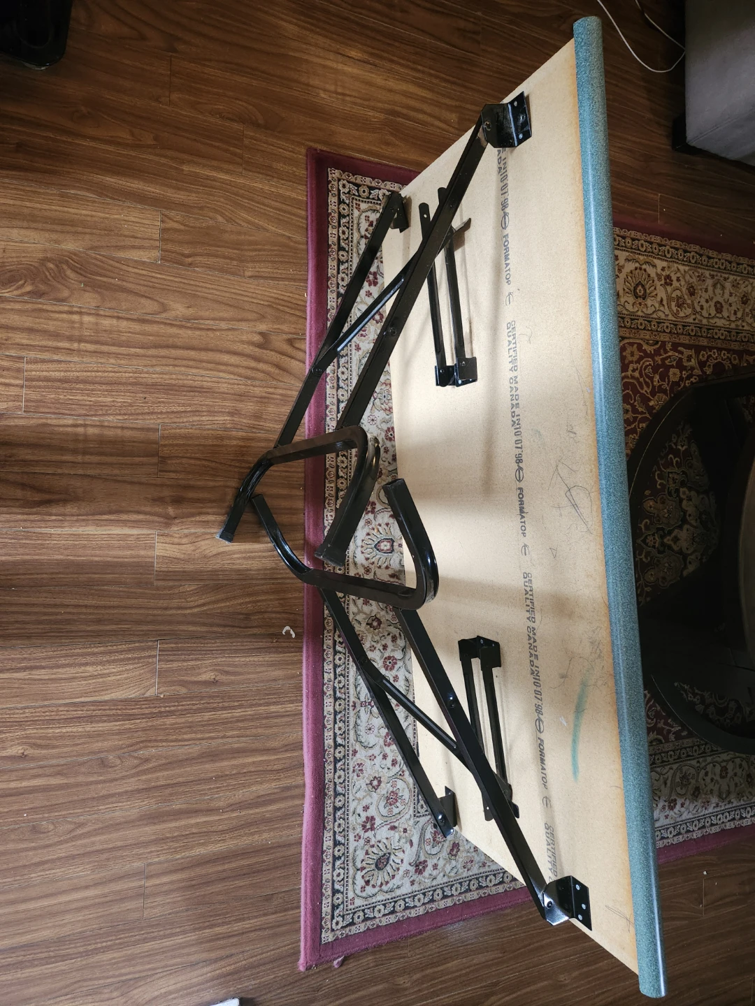 Foldable Green Laminate Countertop Table - photo 2