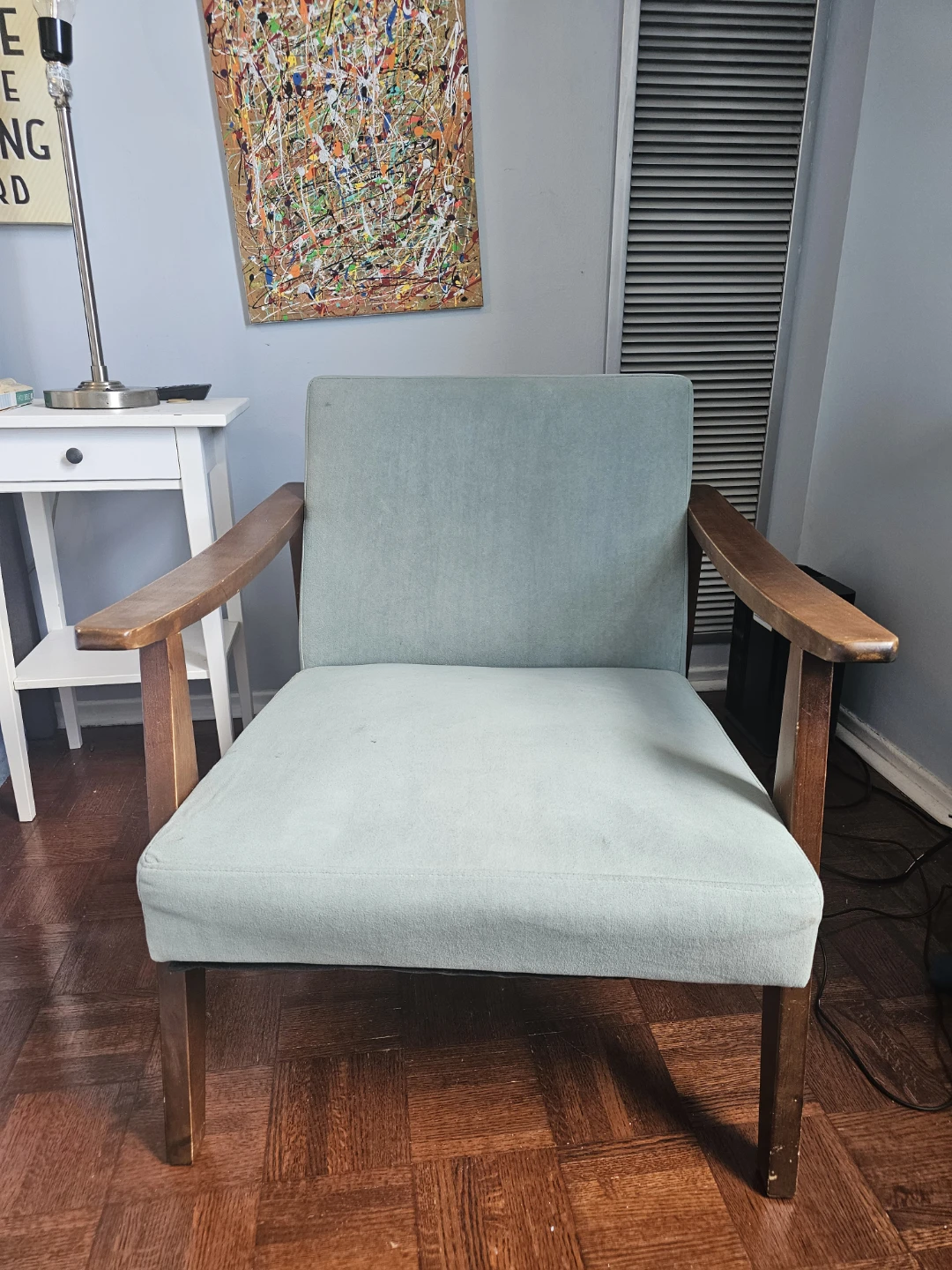 Mid-Century Modern Armchair - Light Blue