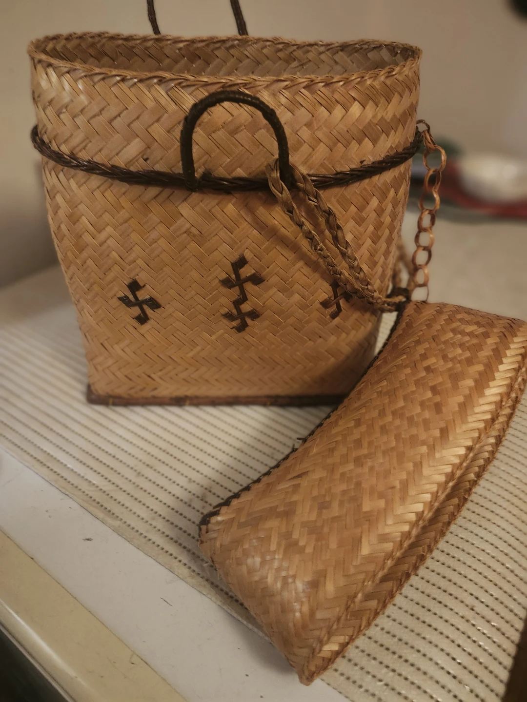 Handwoven Wicker Basket backpack