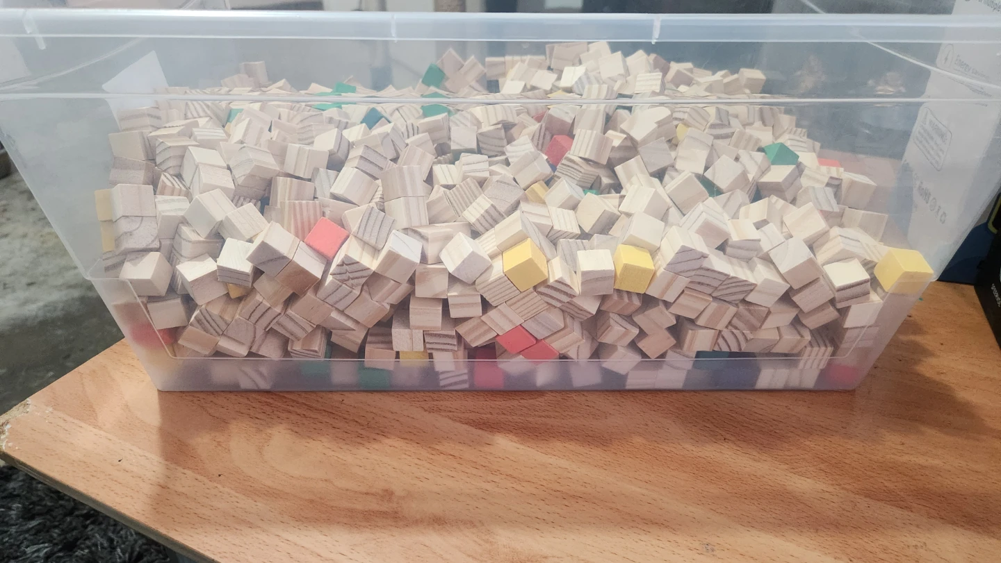 Large collection of wooden craft cubes - photo 2