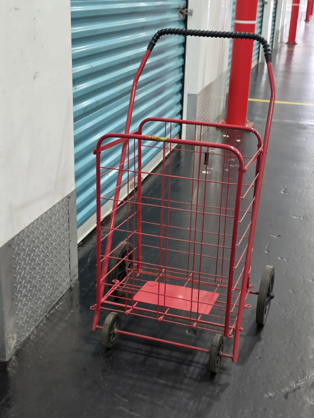 Collapsible Red Utility Shopping Cart