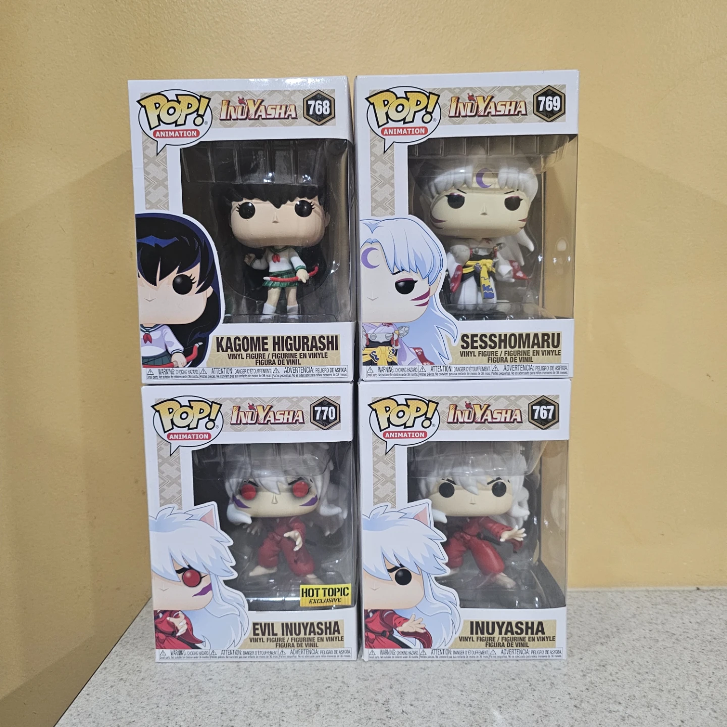 Inuyasha Funko Pop Vinyl Figures Set of 4