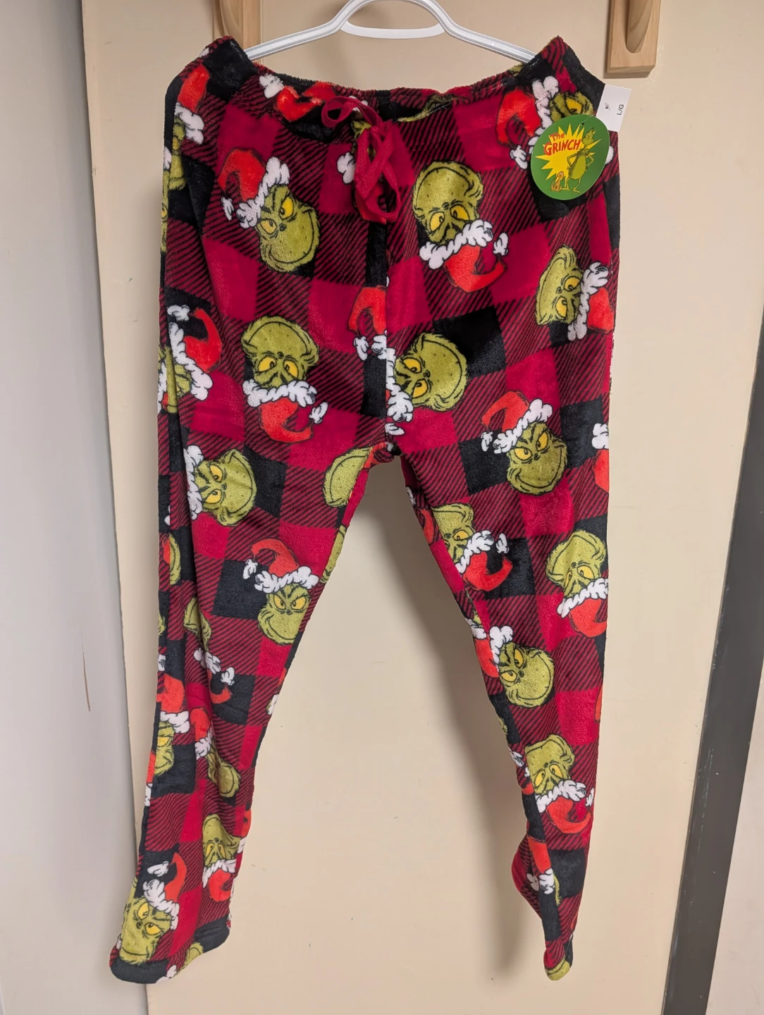 NEW The Grinch Fleece Pajama Lounge Pants Adult Size L/G - photo 2