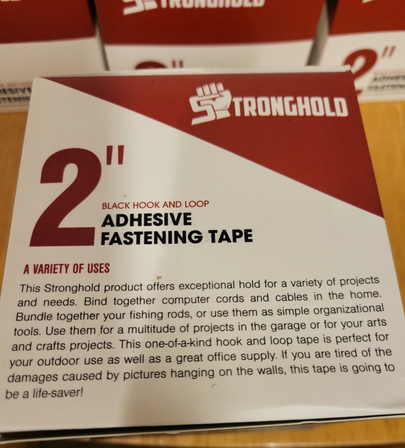 LOT 10 BOXES / Stronghold 2" Mounting Hook & Loop Velcro Tape - photo 4