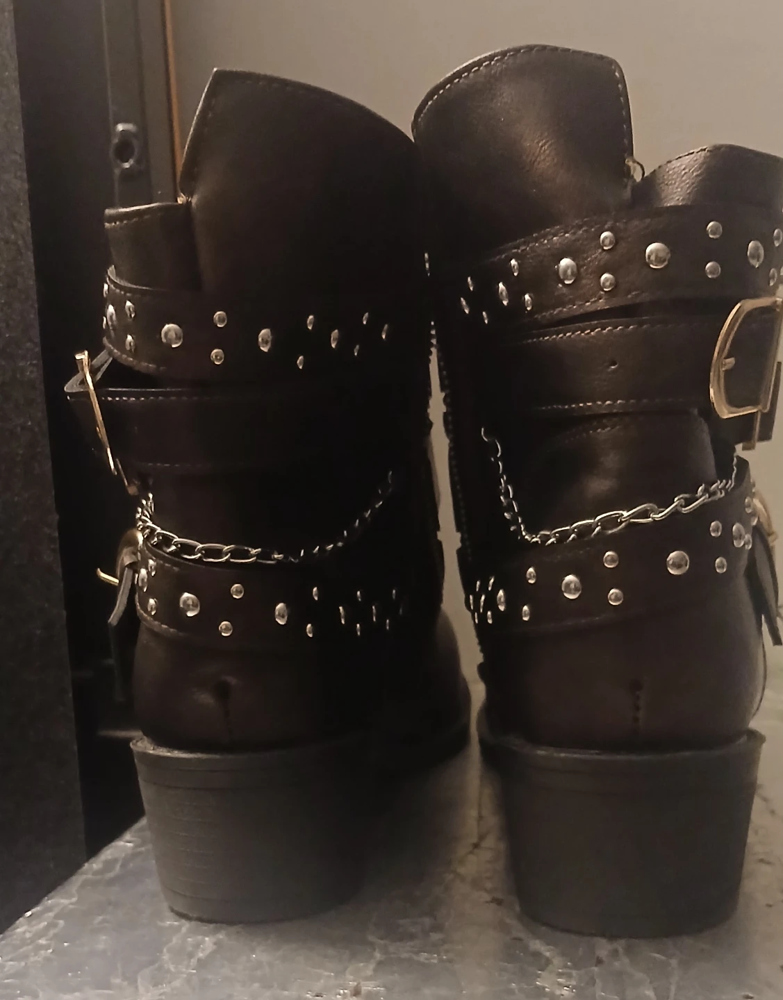 Studded Chain Ankle Boots - photo 4