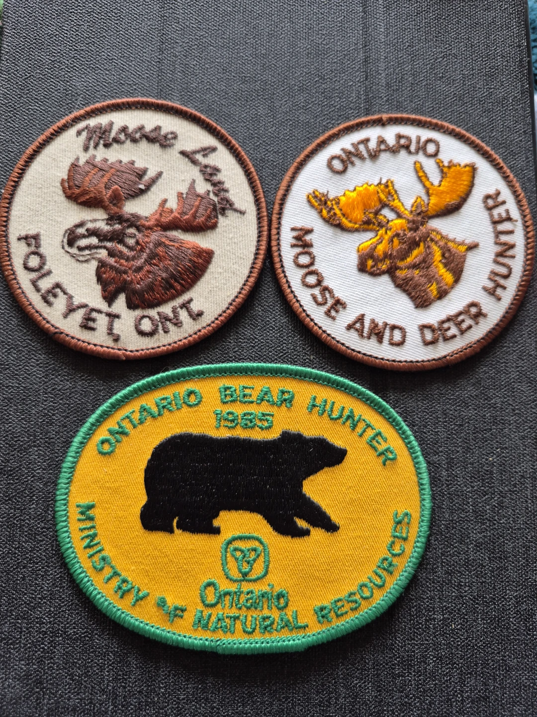 Set of 3 Vintage Ontario Hunting Patches