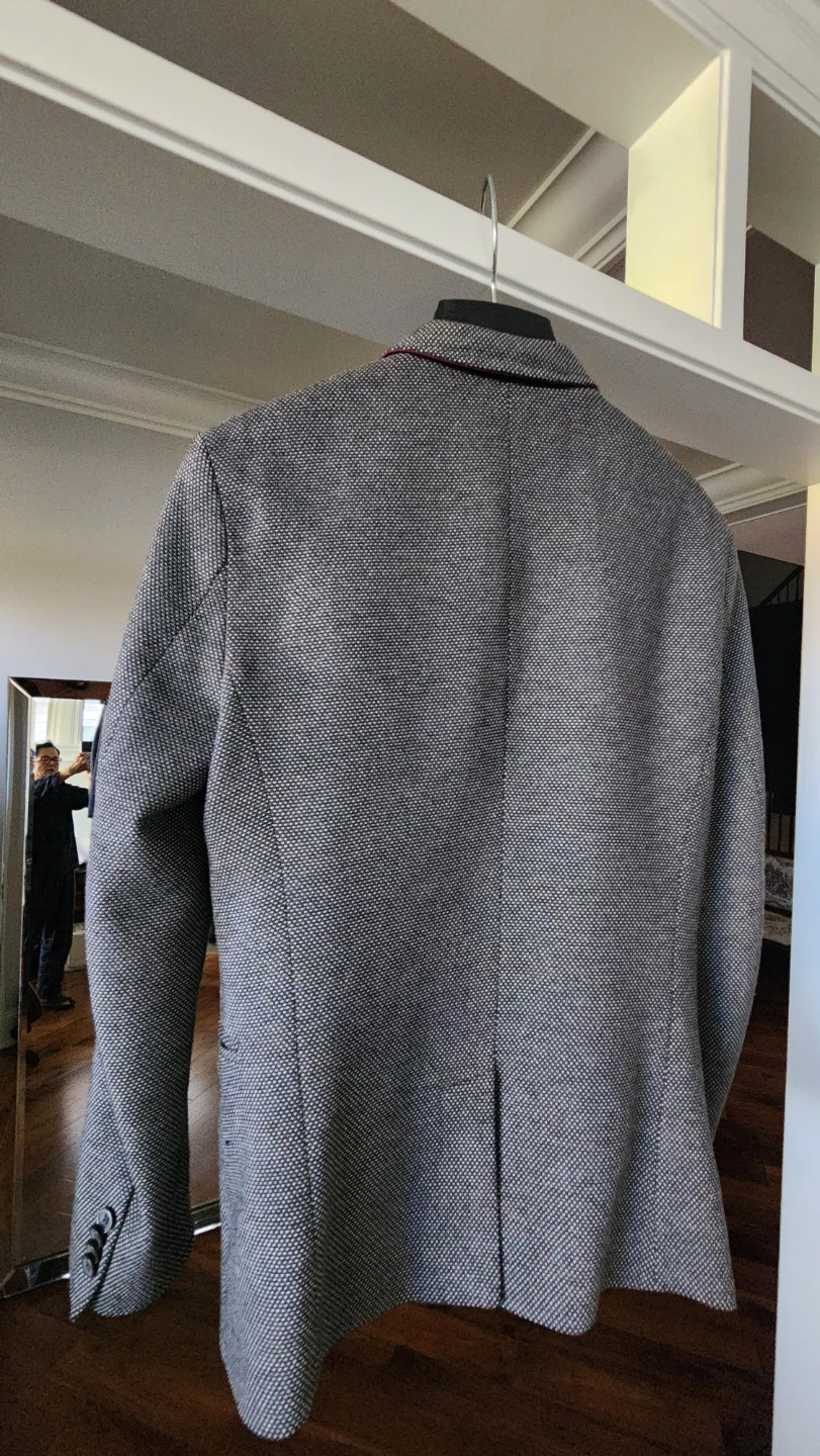 Zara Man Grey Textured Blazer - photo 2