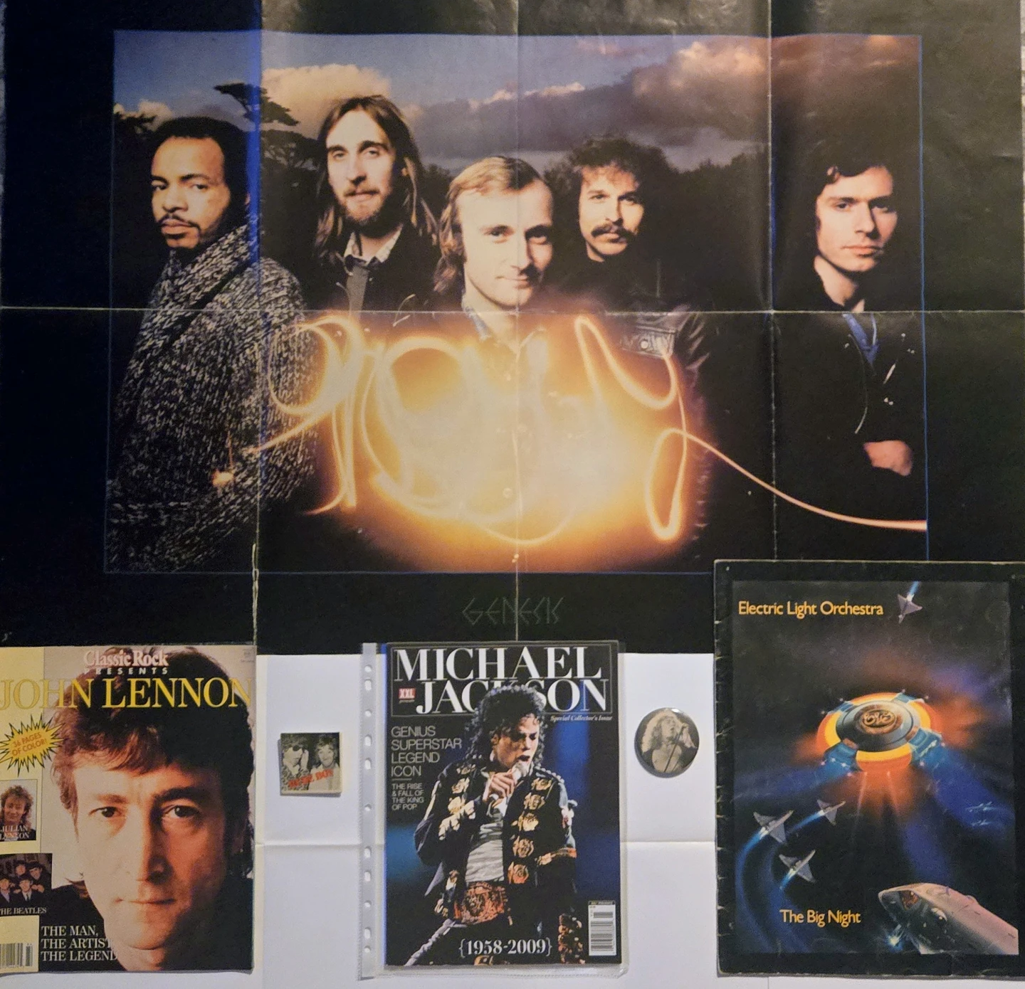 Ultimate Vintage 70's/80's Rock/Pop Memorabilia Lot, 6pcs