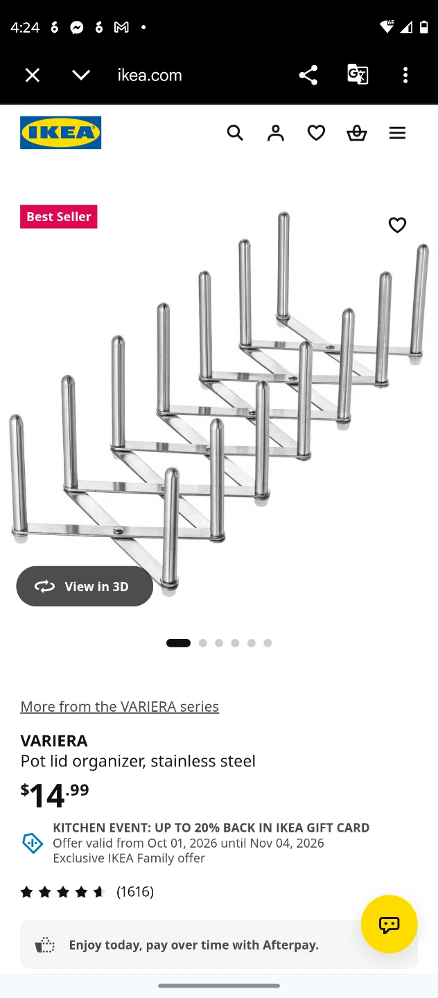 IKEA variera pot lid organizer