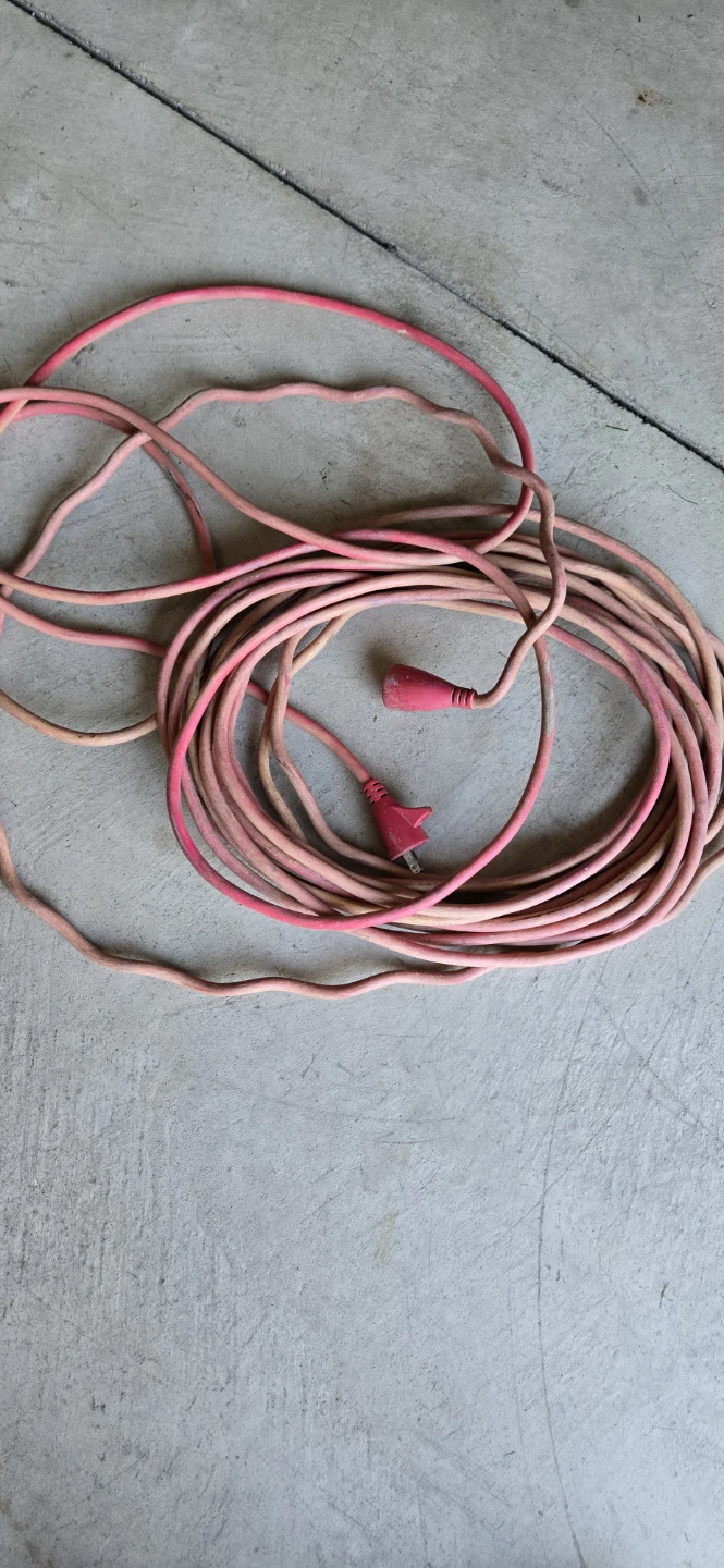 Two standard electrical extension cords