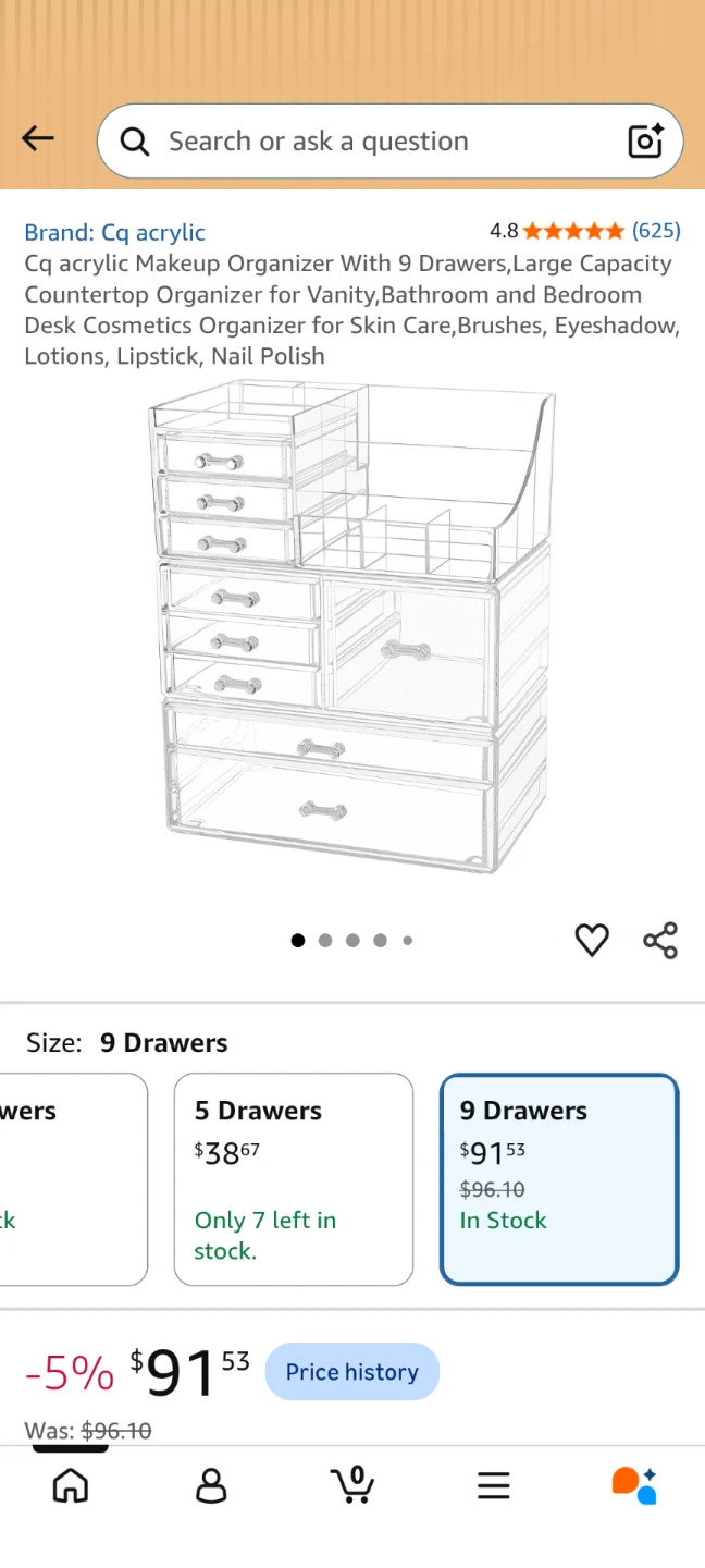 Cq acrylic 9 Drawer Makeup Organizer - photo 2