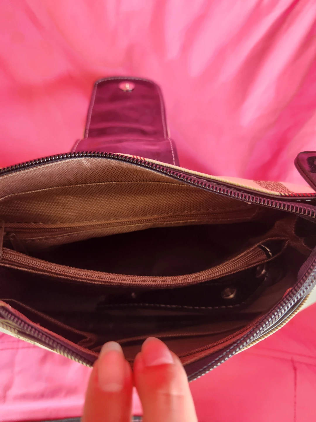 Plaid Pattern Shoulder Bag - photo 4