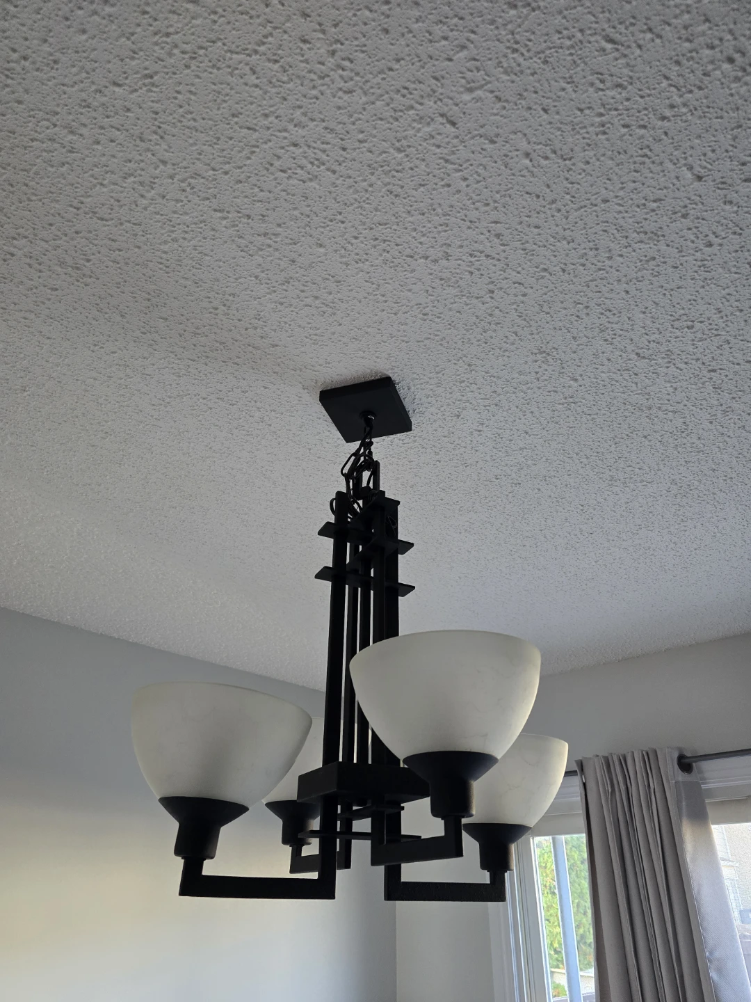 Black Metal 3-Light Chandelier - photo 2