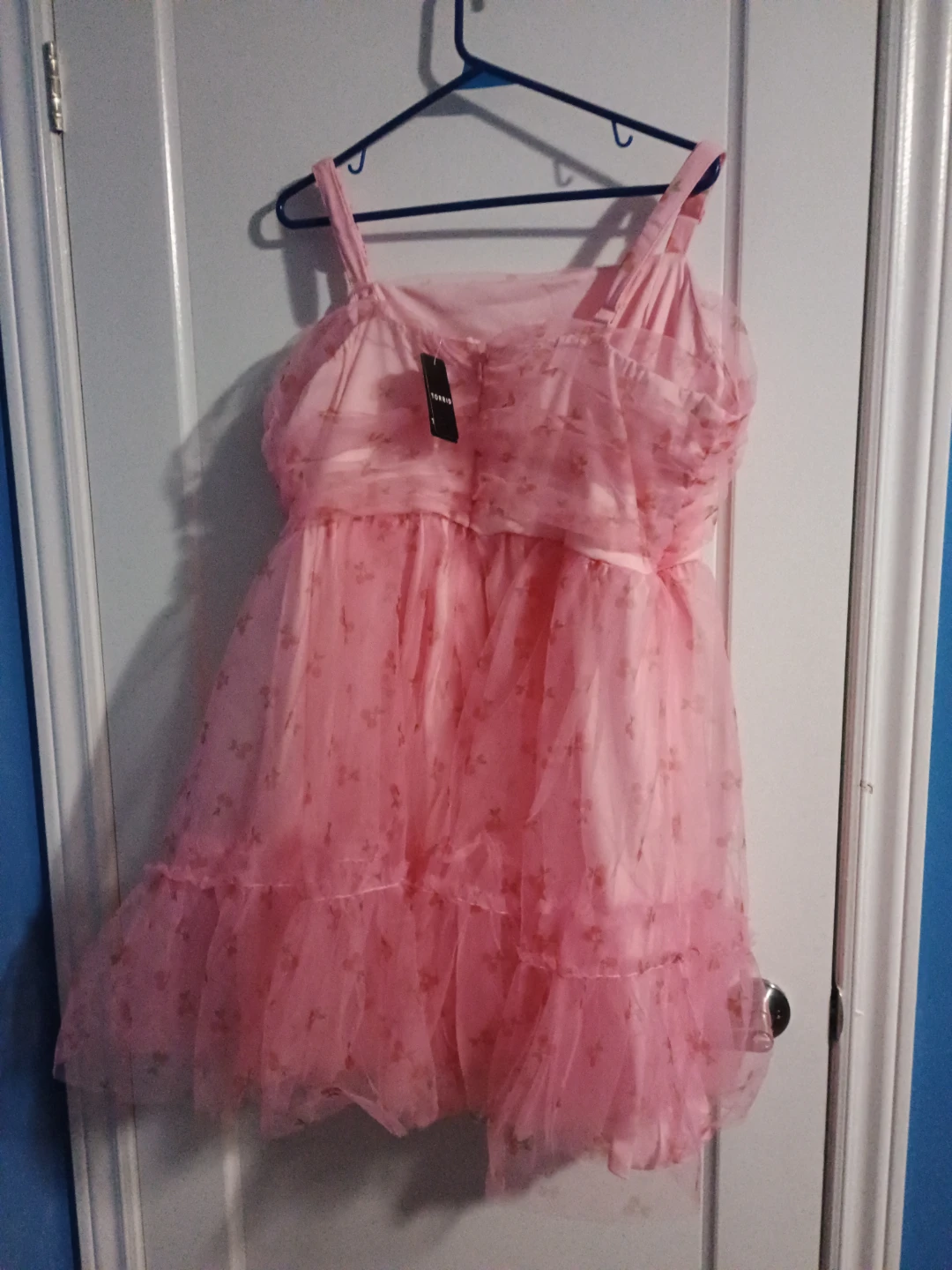 NWT Torrid Retro Chic Ruched Tulle Dress - Pink Size 18 - photo 3