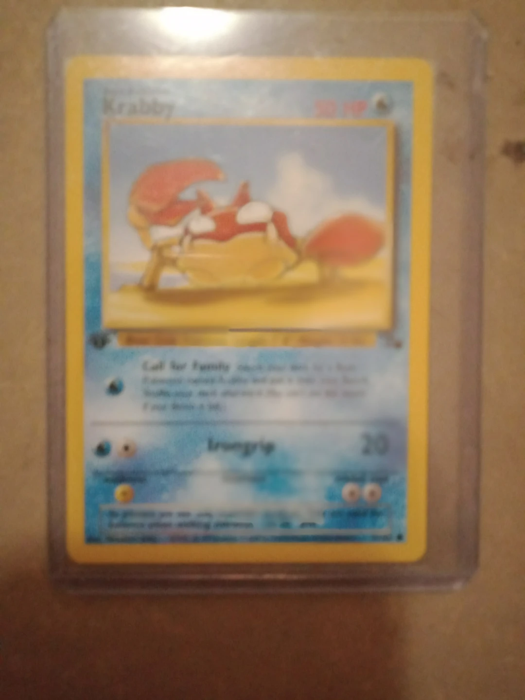 Krabby Pokemon Trading Card