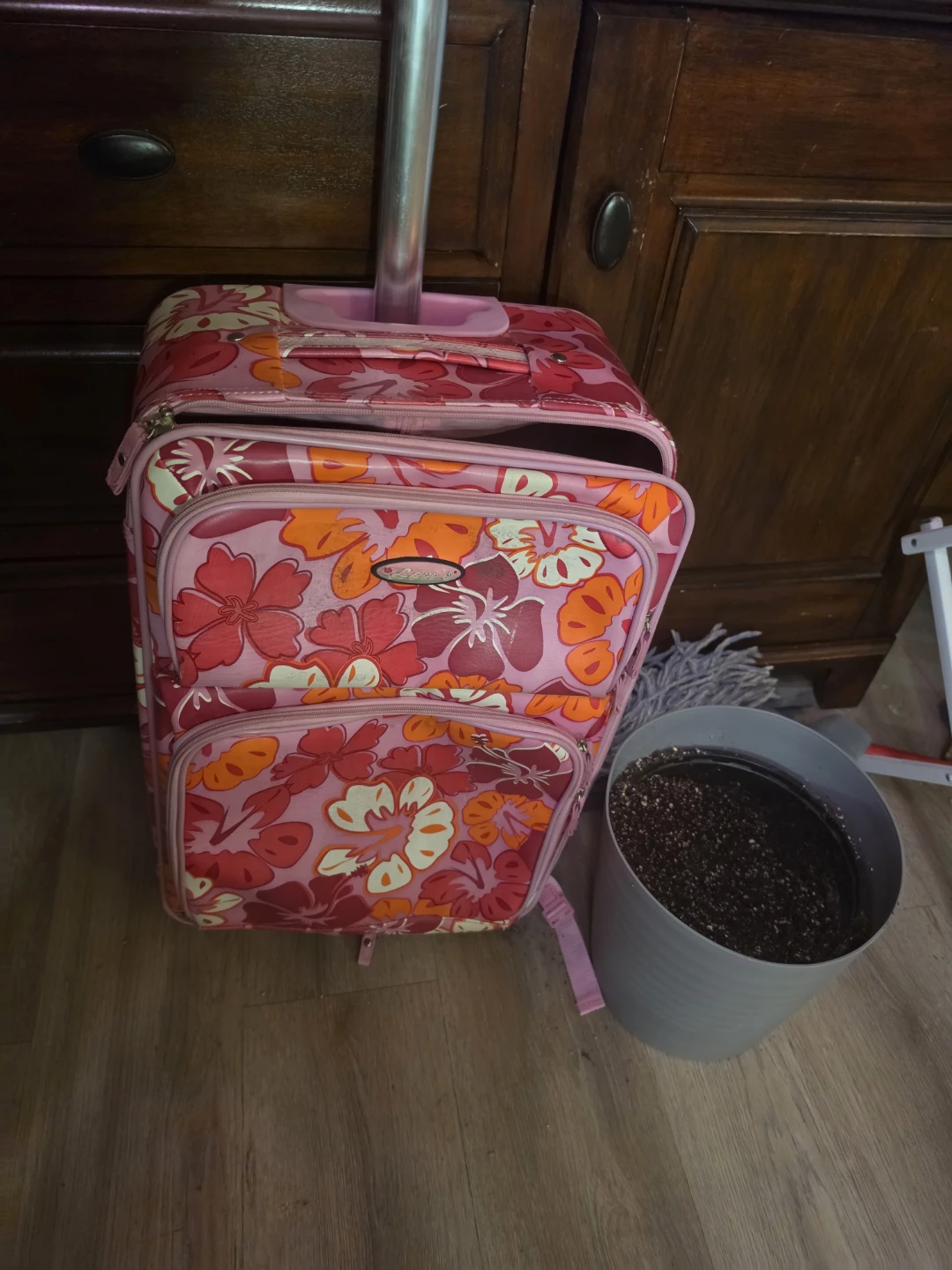 Levi's Floral Rolling Suitcase