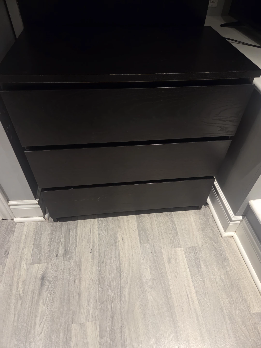 Black 3-Drawer Dresser malm from ikea