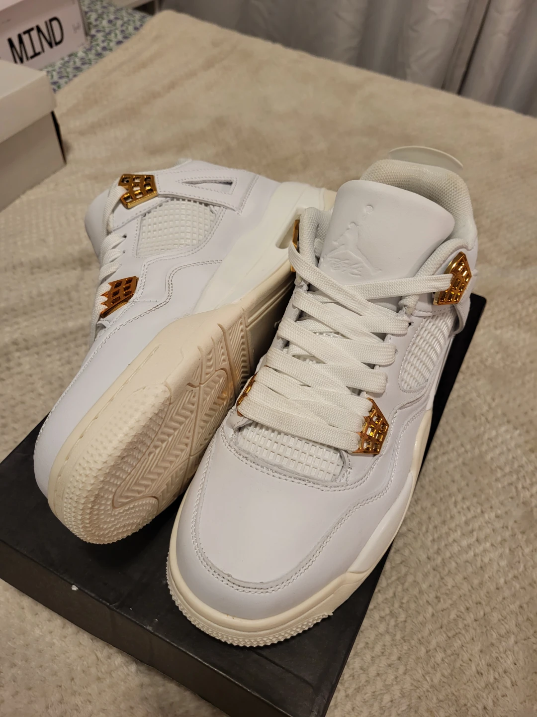 Jordan 4 Metallic Gold - photo 2