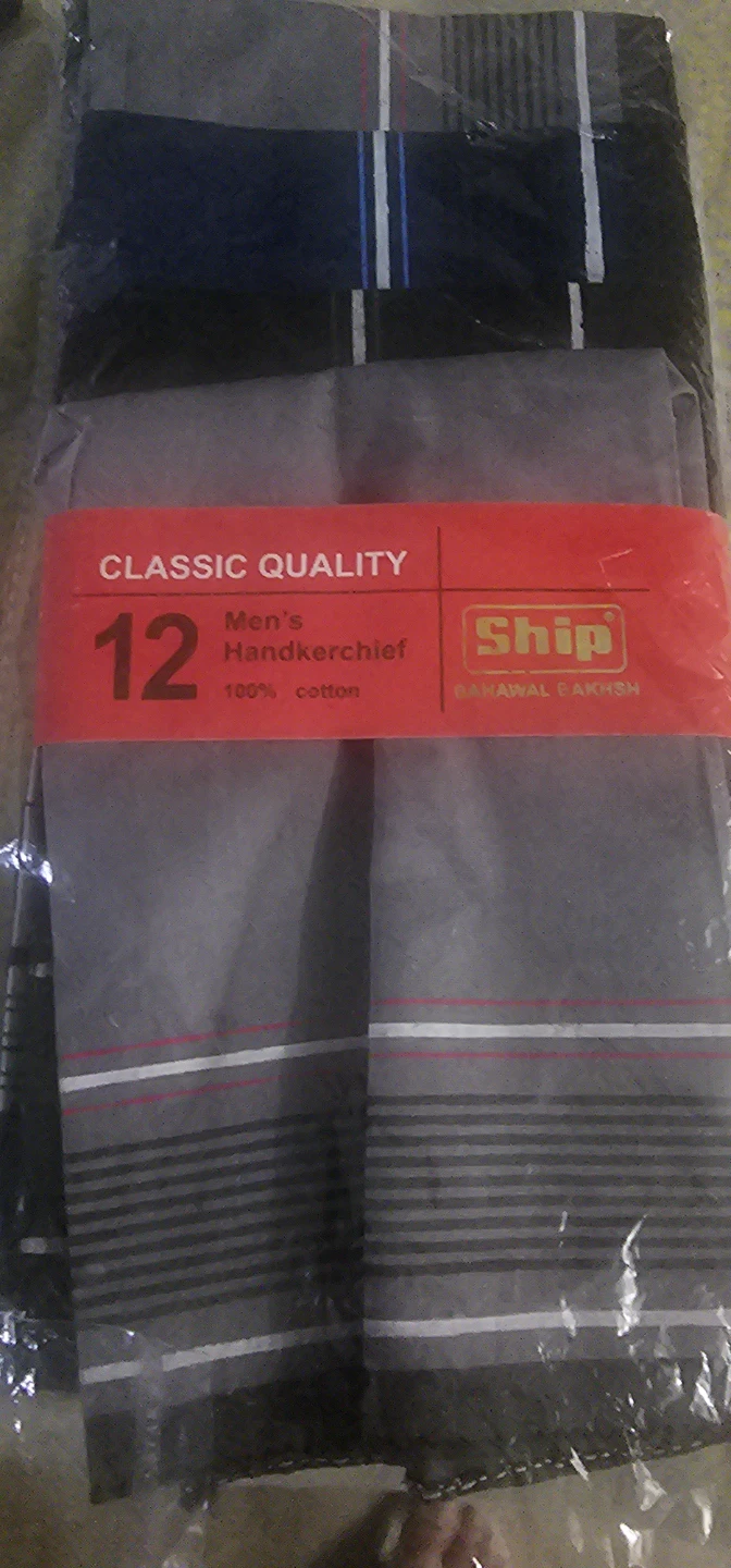 Ship Men's Cotton Handkerchiefs, 12-Pack