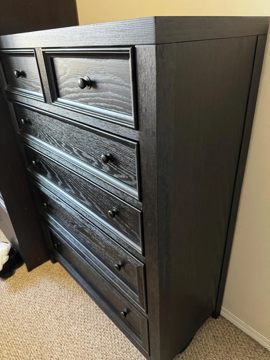 Black Dresser and Matching Nightstand - photo 2