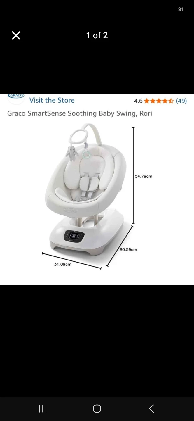 Graco smart sense swing rori