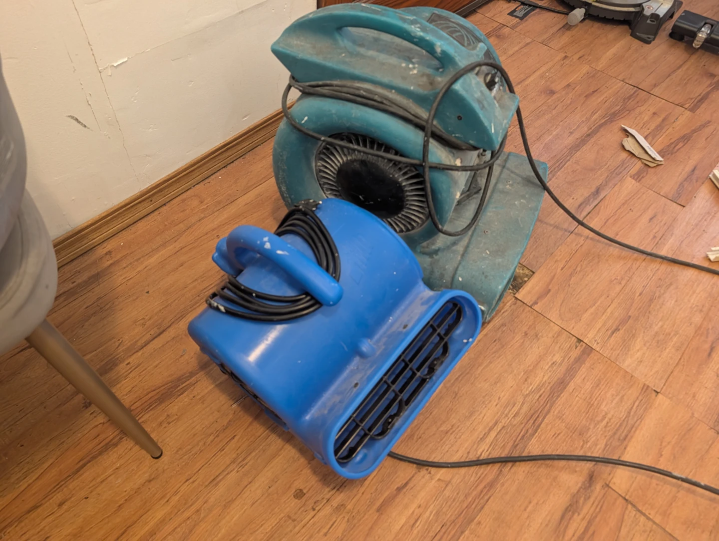 Two Air Mover Floor Dryers