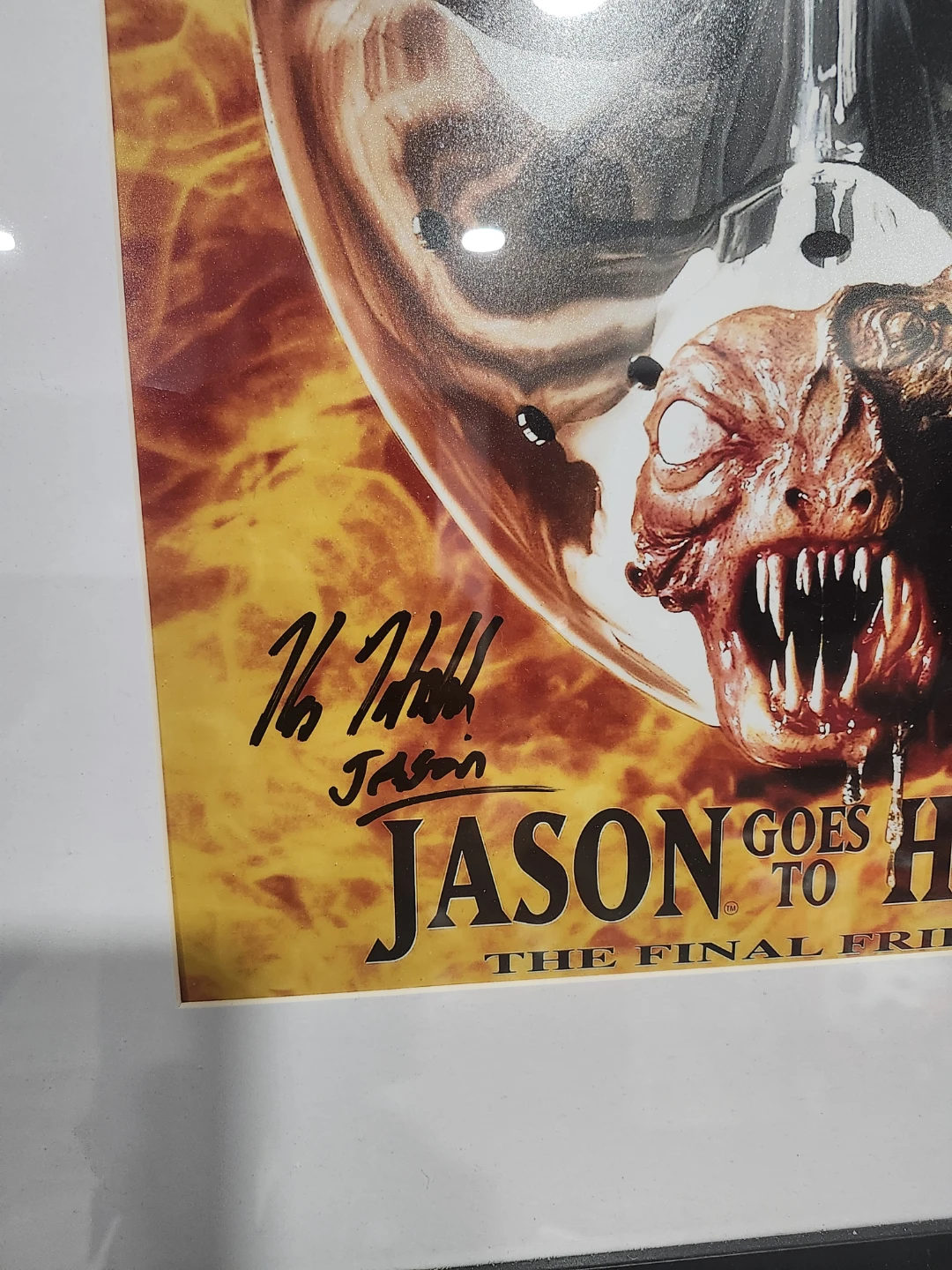Signed Jason Goes to Hell Framed Poster - photo 2