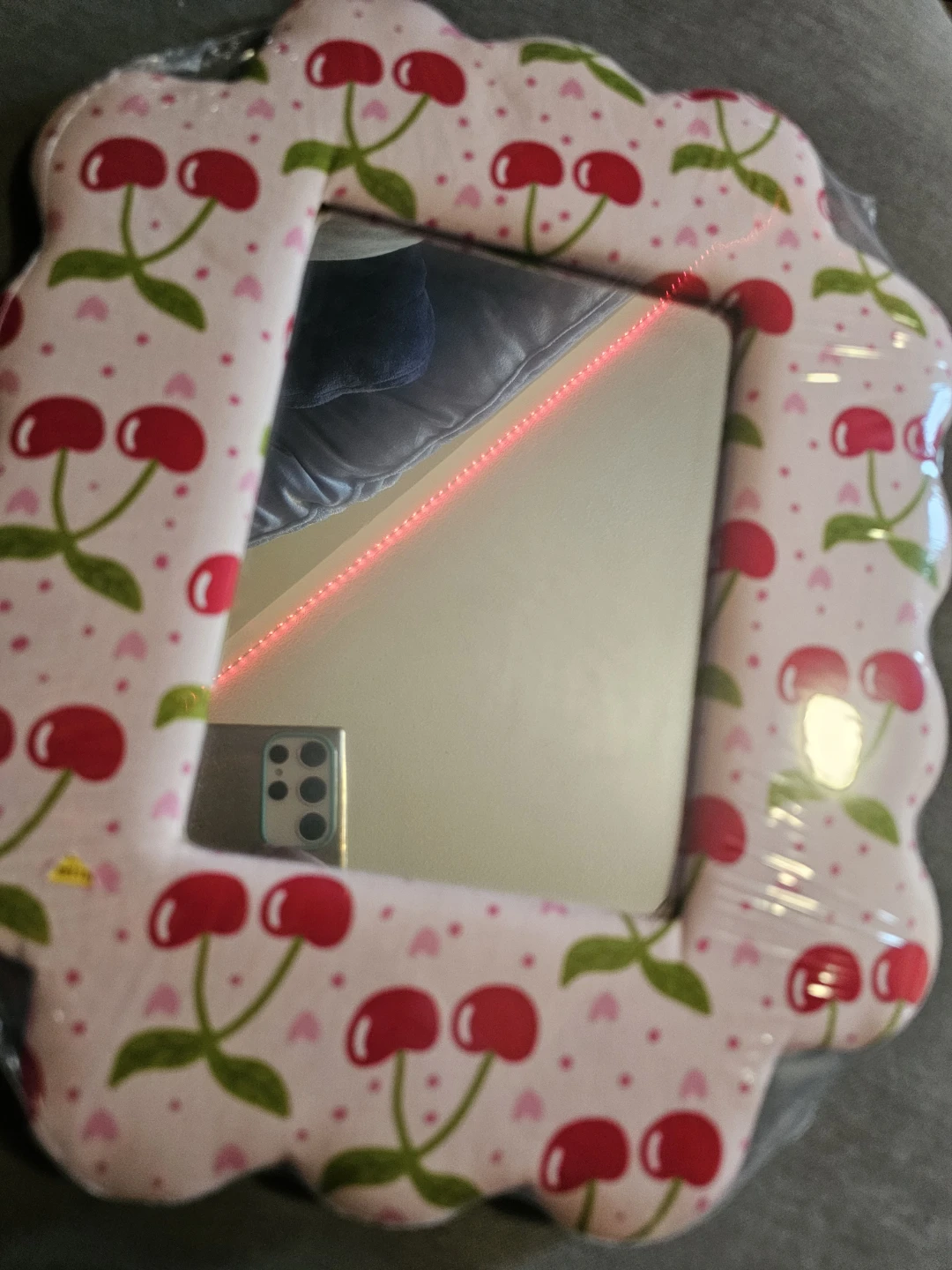 Cherry pattern wall mirror