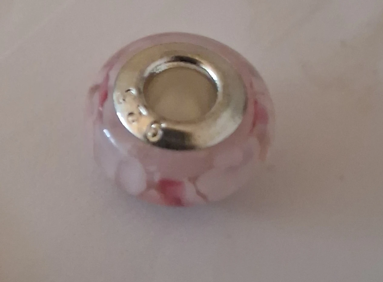 Silver Elephant and Pink Glass Charms - photo 2